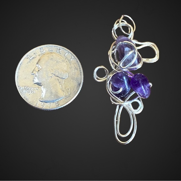 Pure Amethyst Whimsical Pendant - Picture 3 of 3